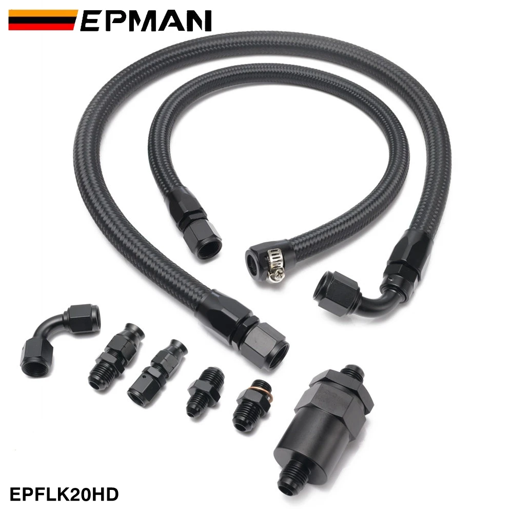 Epman K Series Tucked Fuel Line Kit For Honda Civic Integra Feed Return Line K20 K24 Fuel Set