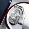 936 Silver Case White Face Steel Strap Model