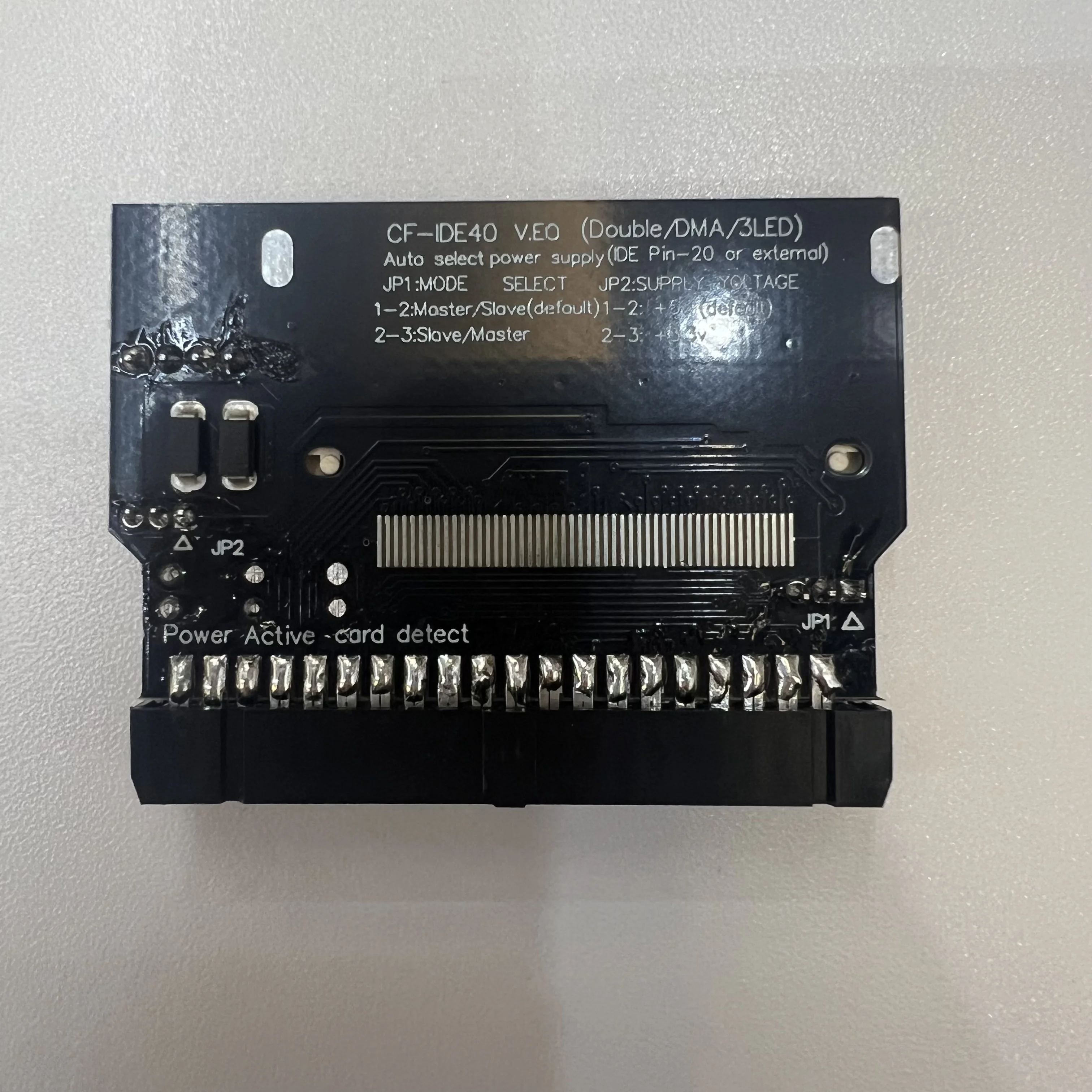 CompactFlash CF-naar-40-pins IDE 3.5” Female Adapter – Master/Slave Jumper – Voor Routers, Firewalls En Embedded Systemen