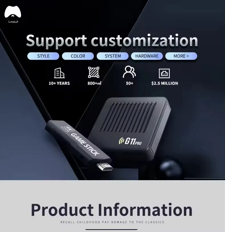 HYX Newest G11 Pro Family Retro Classic gaming Console 64/128GB 30000+ Games 4k Game Box Video Game Console Support TV Box
