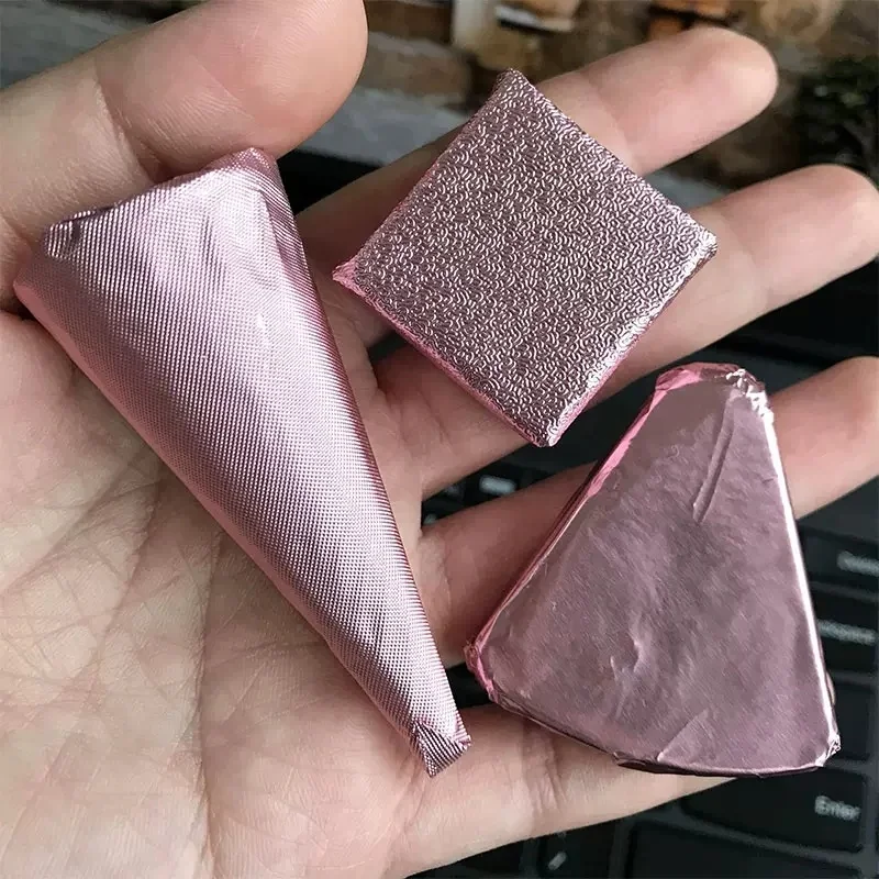 Emballages De Bonbons Au Chocolat, Papier D'emballage De Cuisson Bricolage 50 Pièces Papier D'aluminium Brillant Pour La Boulangerie Sucrée Au Chocolat à La Maison(mauve
