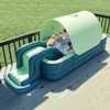 260cm Green with slide and sunshade