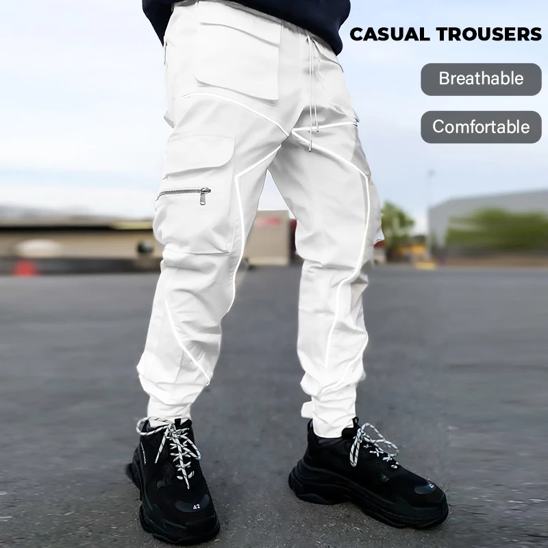 Pantalones Cargo para hombre, ropa de calle, Hip Top, largos