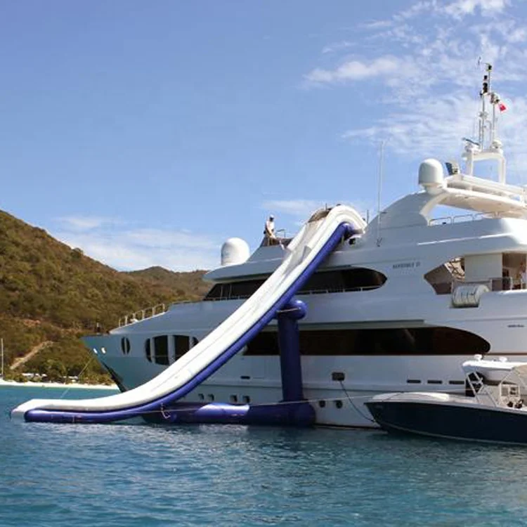 Inflatable Pontoon  Boat Slide  Inflatable  Floating Yacht  Water Slide
