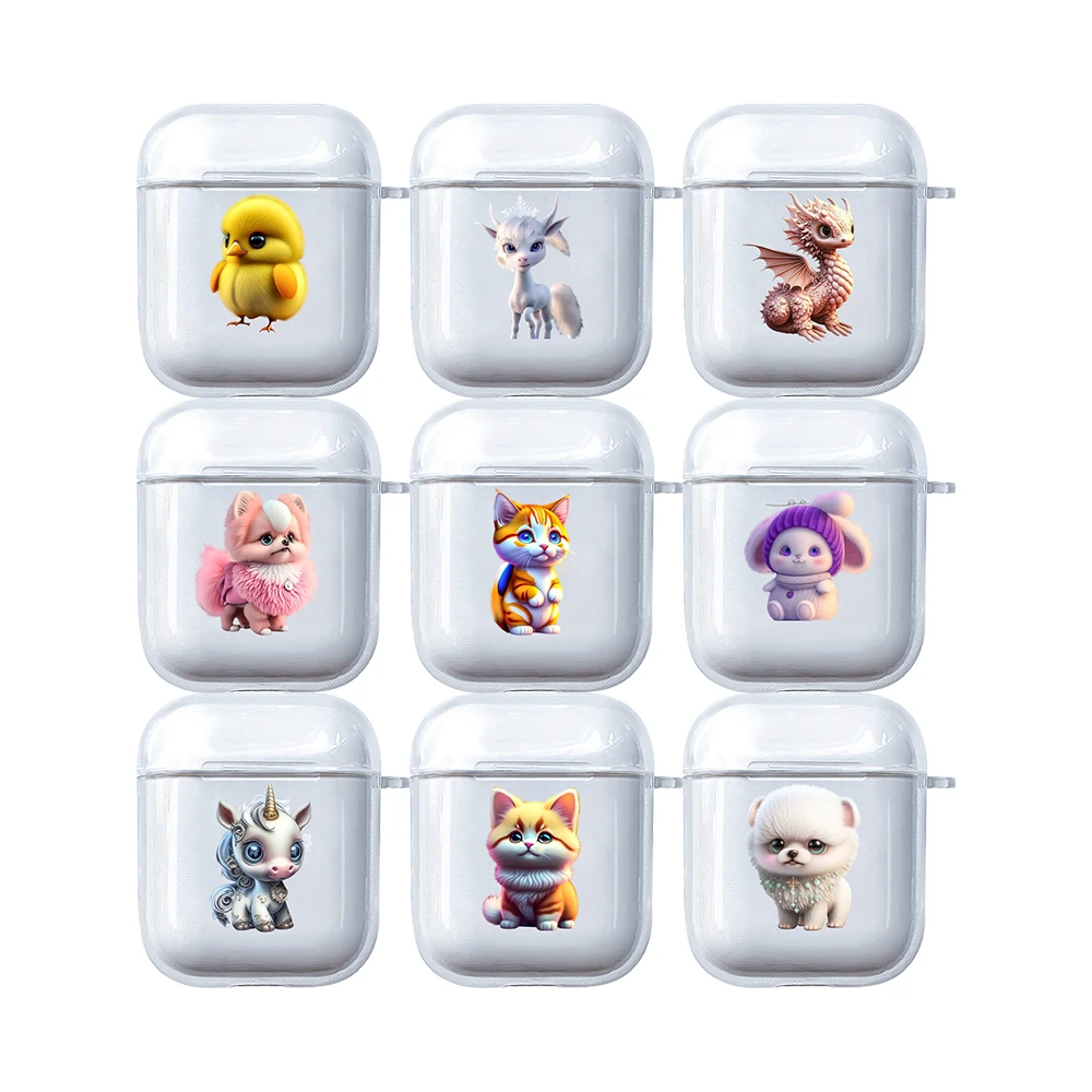 TWS cartoon Cute pet dog cat silicone case for airpods 1 2 3