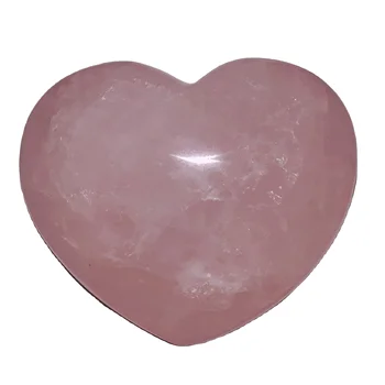 Natural big Rose Quartz Crystal Hearts Carved Healing Pink Crystal heart shaped Wholesales