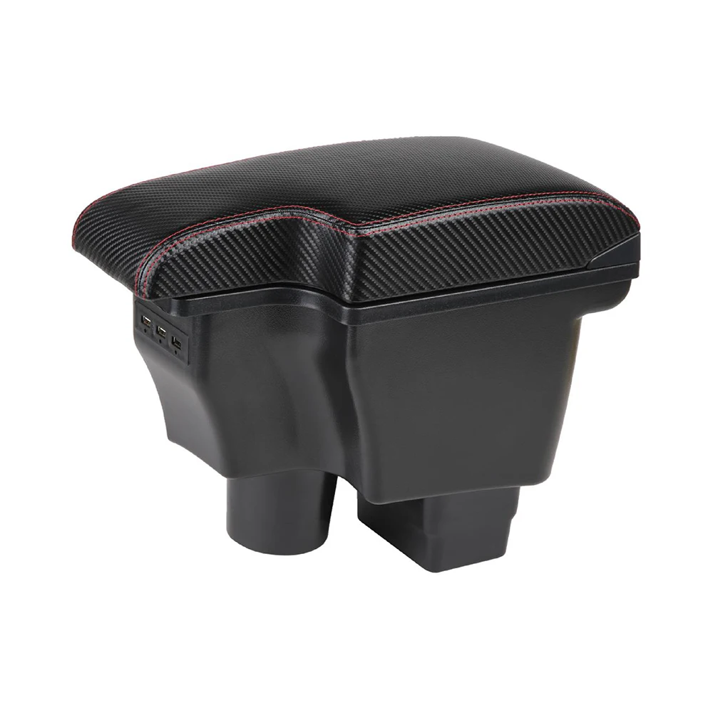Tiypeor Universal Car Center Console  Modification Double Raised with USB Armrest Box for CX3