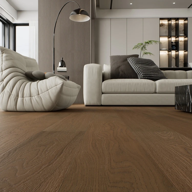 New Arrival Color Winston Hickory White Brushed Parquet Oak Multilayer Engineered Wood Floors Click Modern Living Room