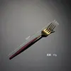 Red dessert fork