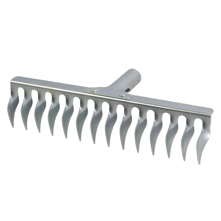 14 Teeth  Heavy Duty Steel Metal Rake Head Lawn Leaves Garden Tools 