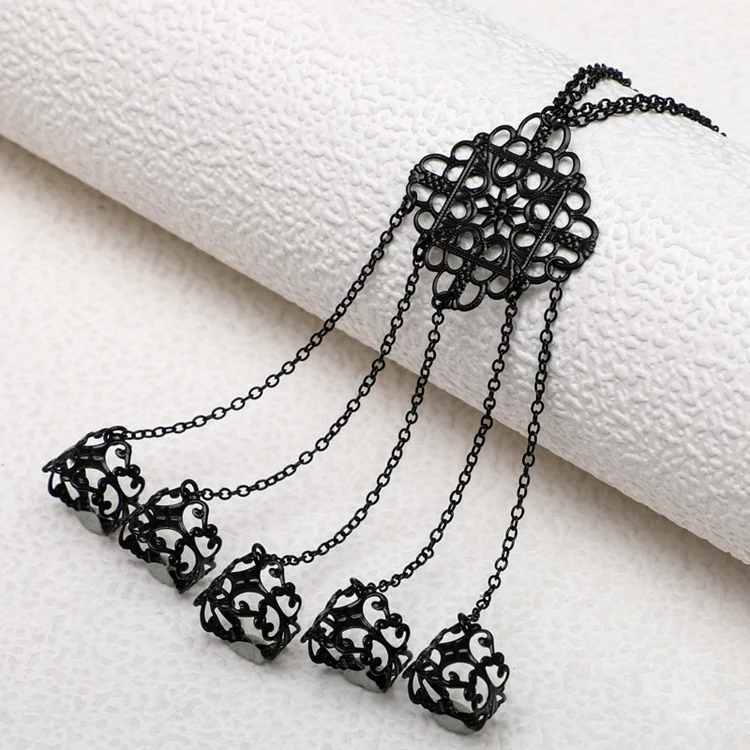 【BLACKPURPLE】25SS★ Void Ring Bracelet YG-79 Black Ring Bracelet - Stylish & Durable Jewelry