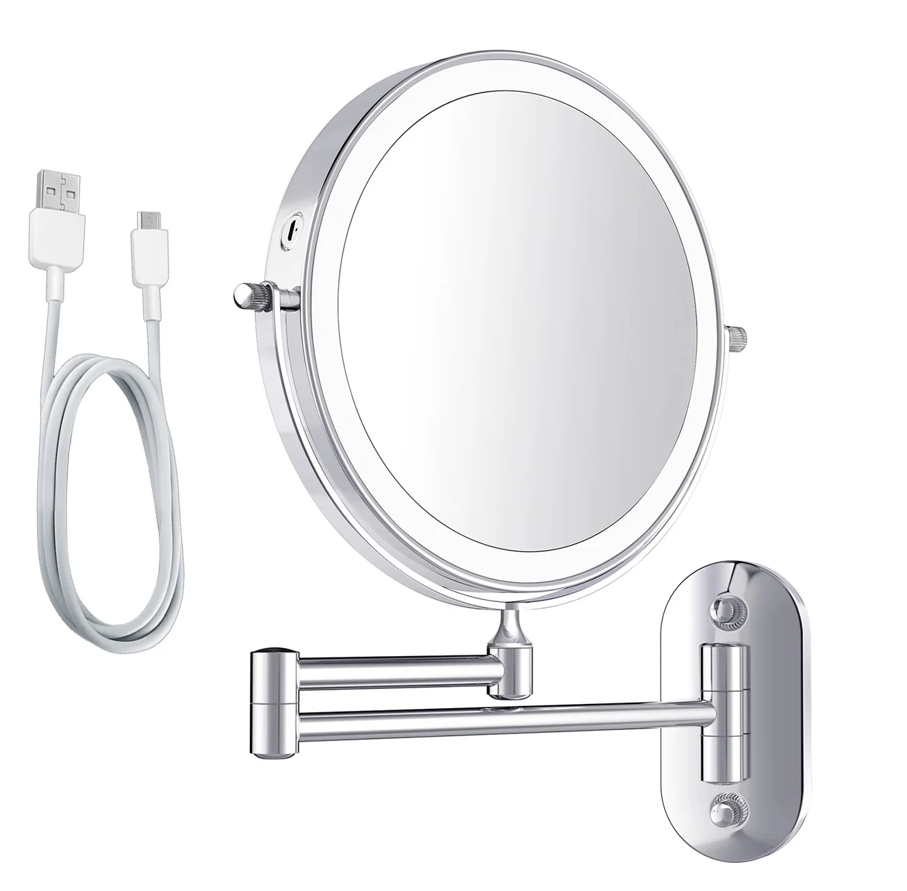 2022 профессиональный косметический женский набор-зеркало 27 шт. Светодиодная лампа круглой формы со встроенным подсветкой зеркала с 10-кратным