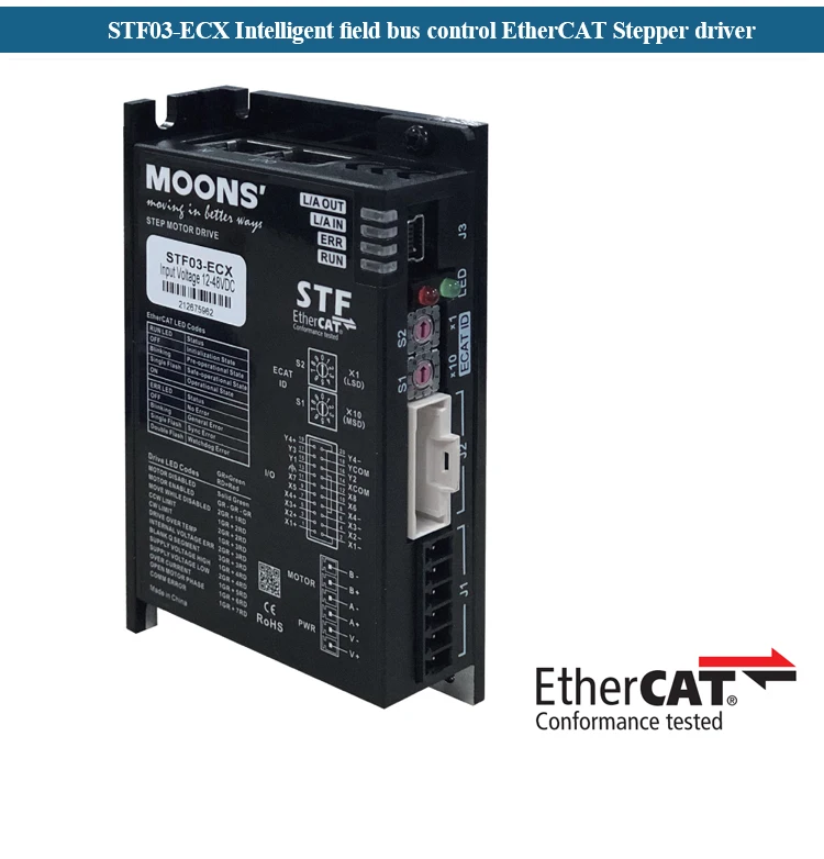 MOONS Ethercat Bus Stepper Driver Controller for 42 2-Phase Motor