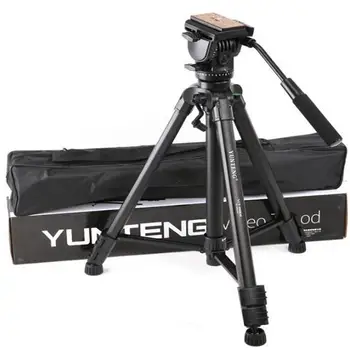 YUNTENG-VCT-998 Portable Aluminum Self-timer Video Tripod for Canon Nikon DSLR Camera Mobile Phone with Carry Bag detail image