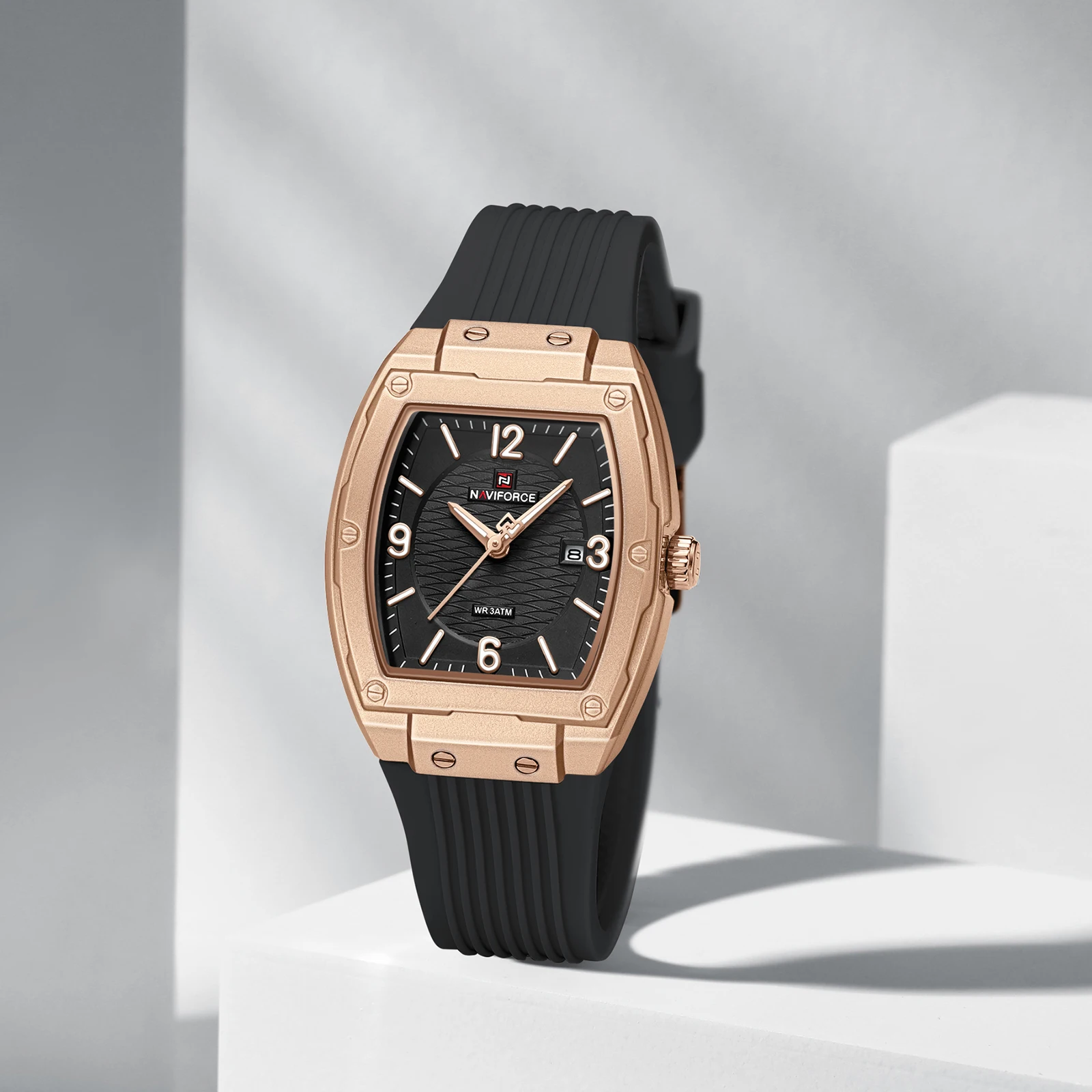 NAVIFORCE Women Watch Top Brand Luxury Fashion Original Luminous Wristwatch Silicone Bracelet Original Simple Female Clock 5070