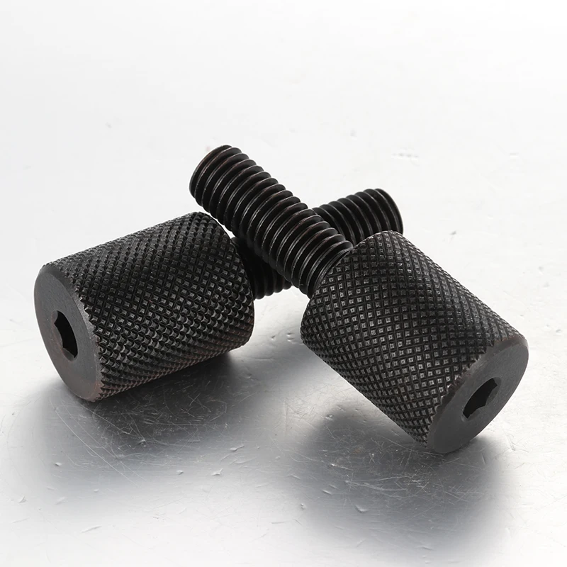 product good material adjusting stopper screws with knurled knob fine thread or coarse thread bolt with nut-63