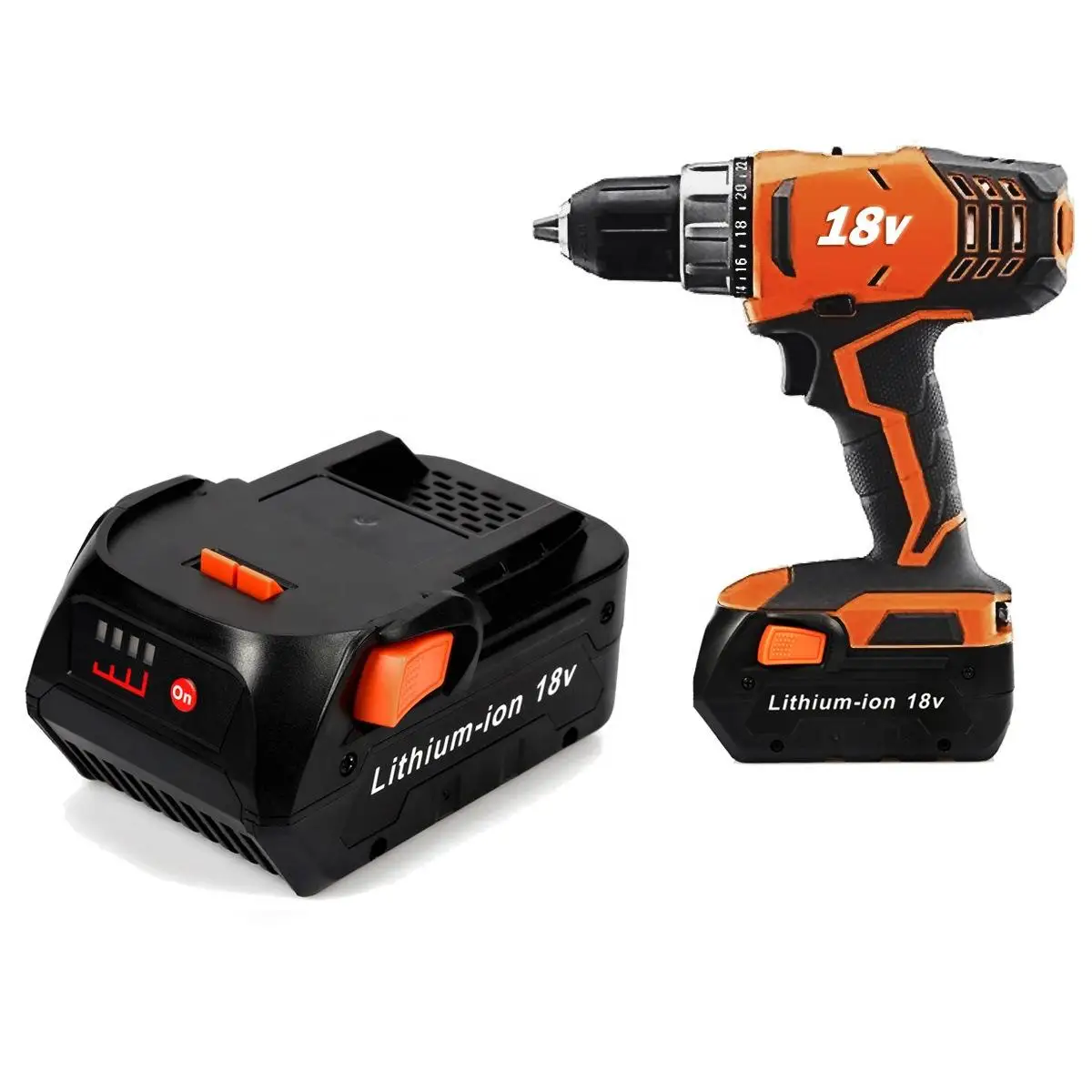 Power Tool Li-ion Battery Packs for Aegs 18650 Cells Battery for Ridgids Cordless Drills 18 V AC840089