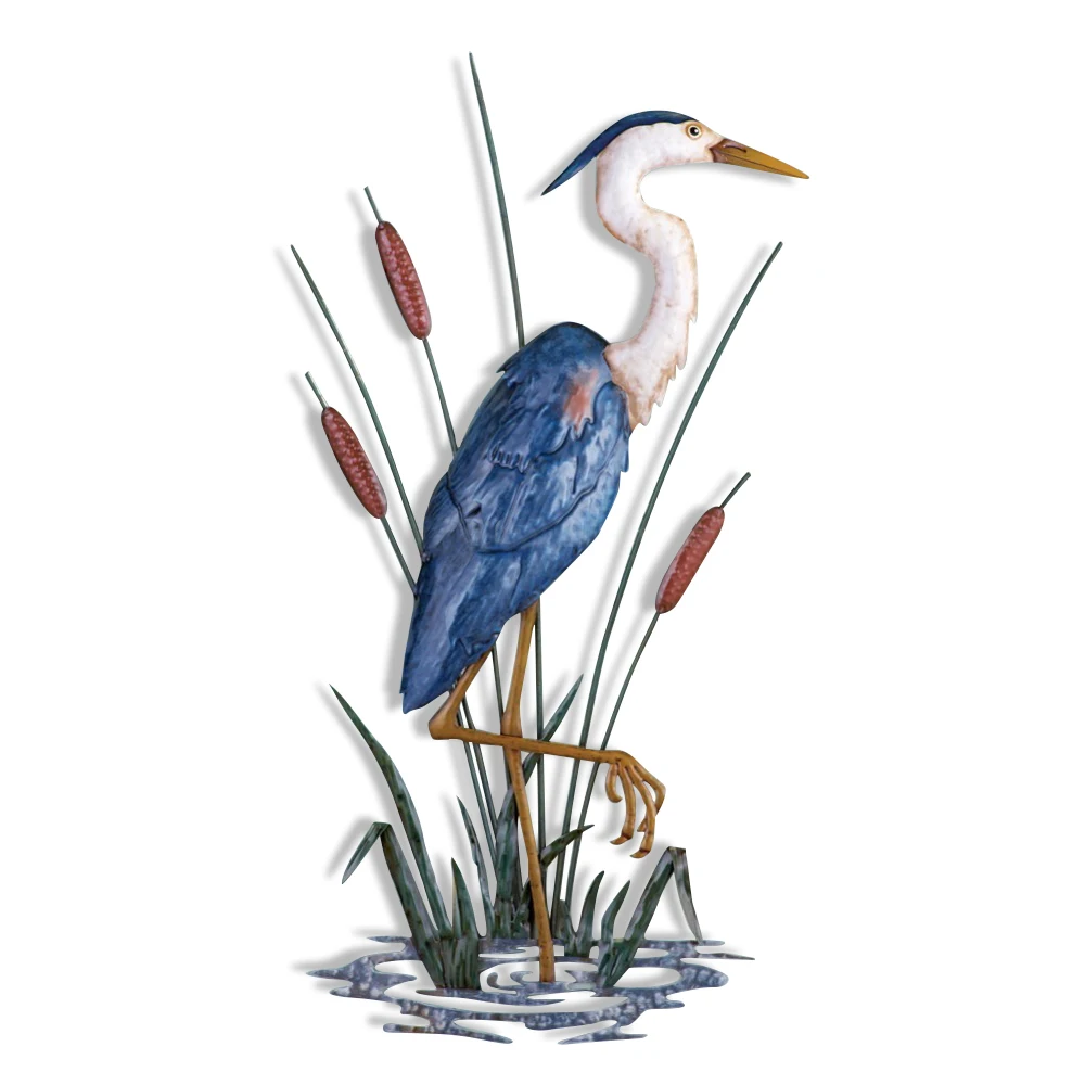 Metal Great Heron Wall Art IRON