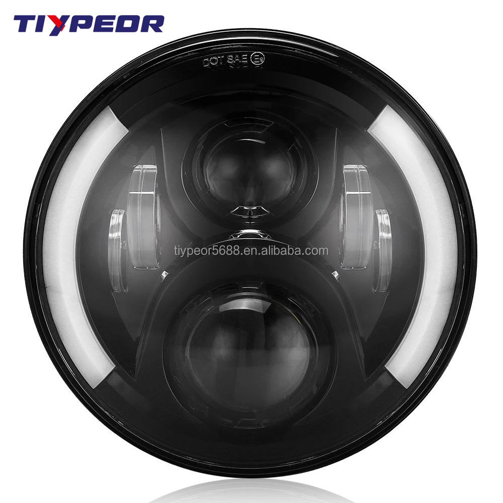 product tiypeor 7inch led indicator super brighter headlight 72 watts projector headlamp for motorcycles-2