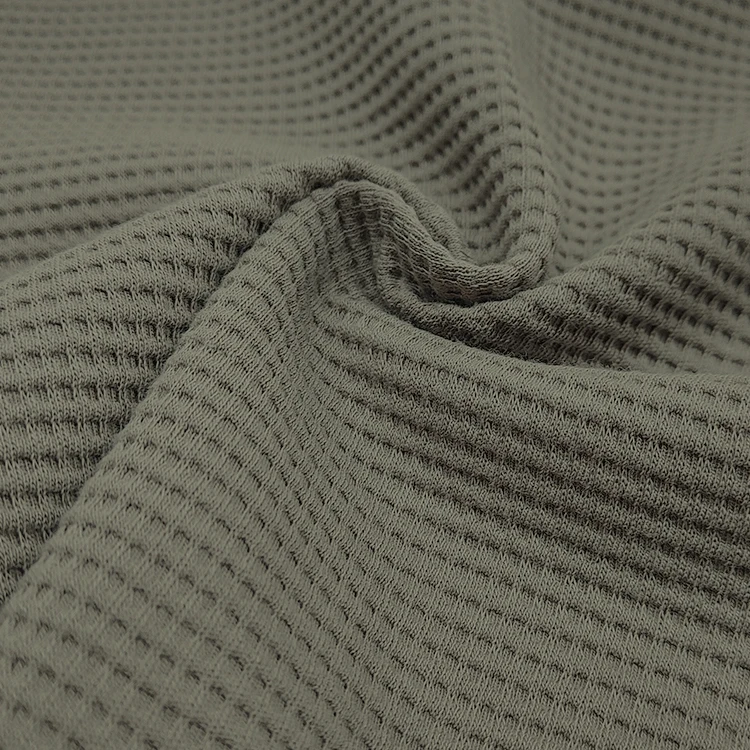 New Design Kids Cotton Waffle Fabric, China Supplier Knit 32S Waffle Fabric Fabric for T Shirt/ supplier