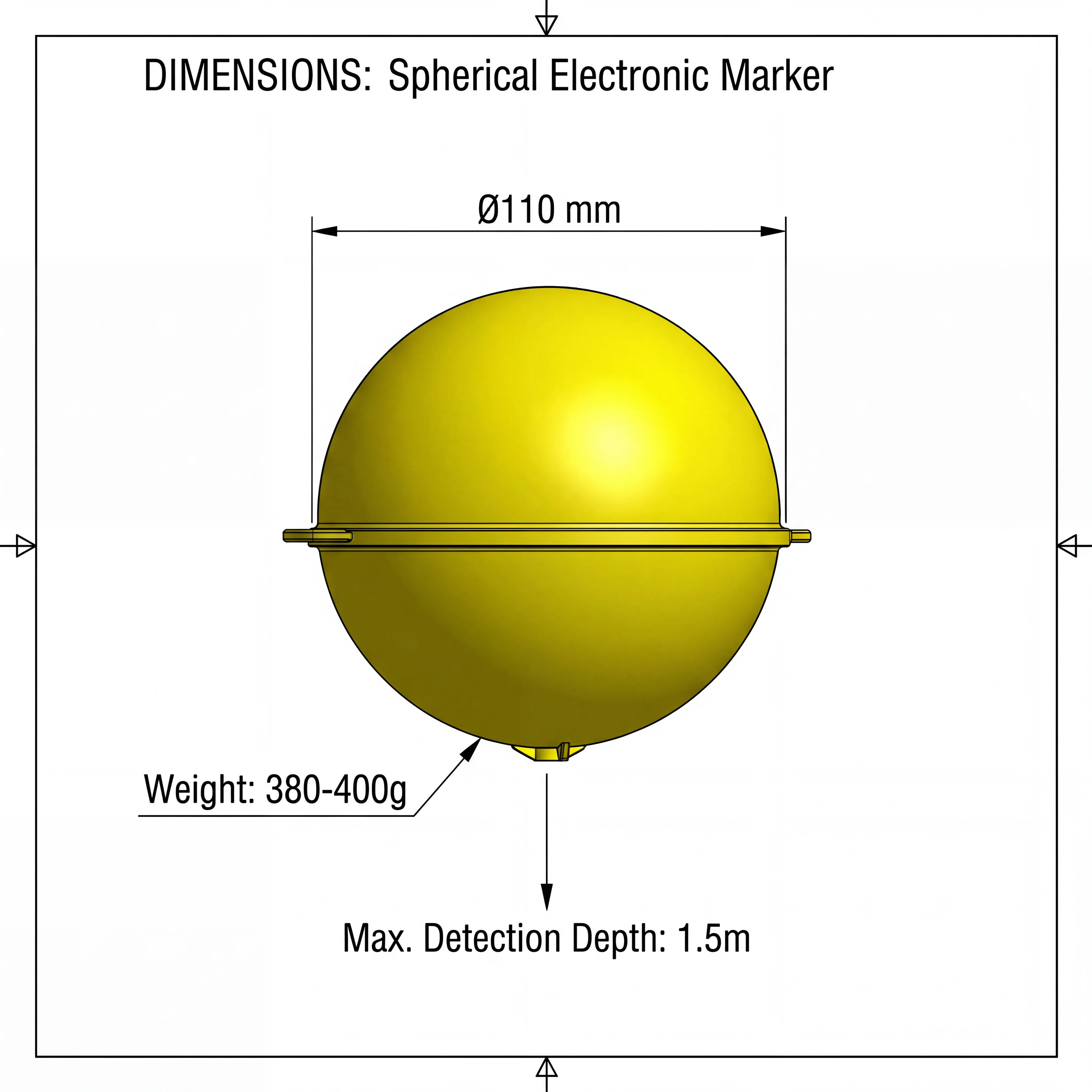 Bulk Buried Location Water Marker Blue High Density Polyethylene Box of Thirty Frequency 145 KHz