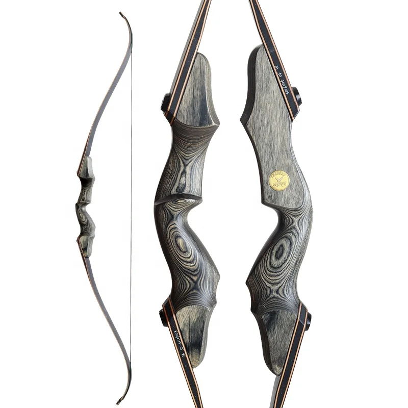 ZSHJG Tir à l'arc 60 Arc Recourbé de Takedown et tir à l'arc Arc 20-40lbs Adulte Riser en Alliage D'aluminium Main Droite pour la Pratique de Chasse avec Le Repos de Flèche
