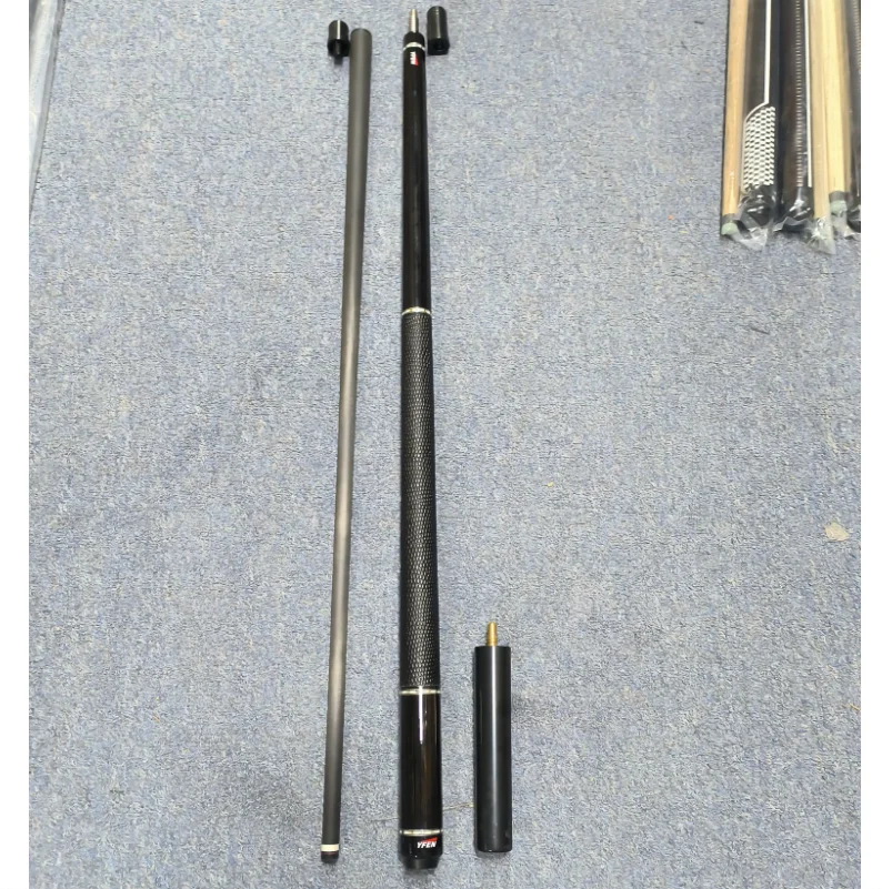 Real Carbon Fiber Yfen Billiard Cue - 12.5mm Tip & Leather Grip