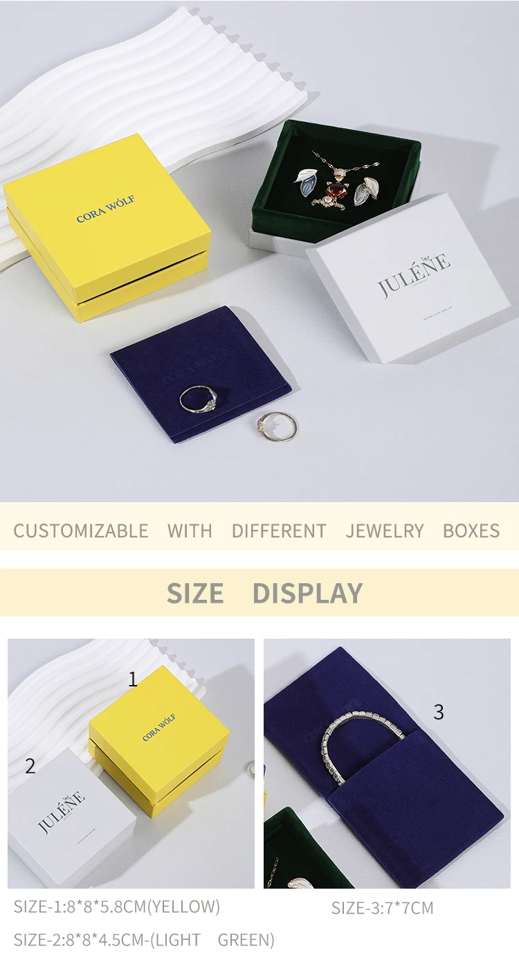 A1 Hot Selling Jewelry Organizer Packaging Box with Lid Closure for Necklace and Earrings Cardboard Gift Box Model 2024JB603 details