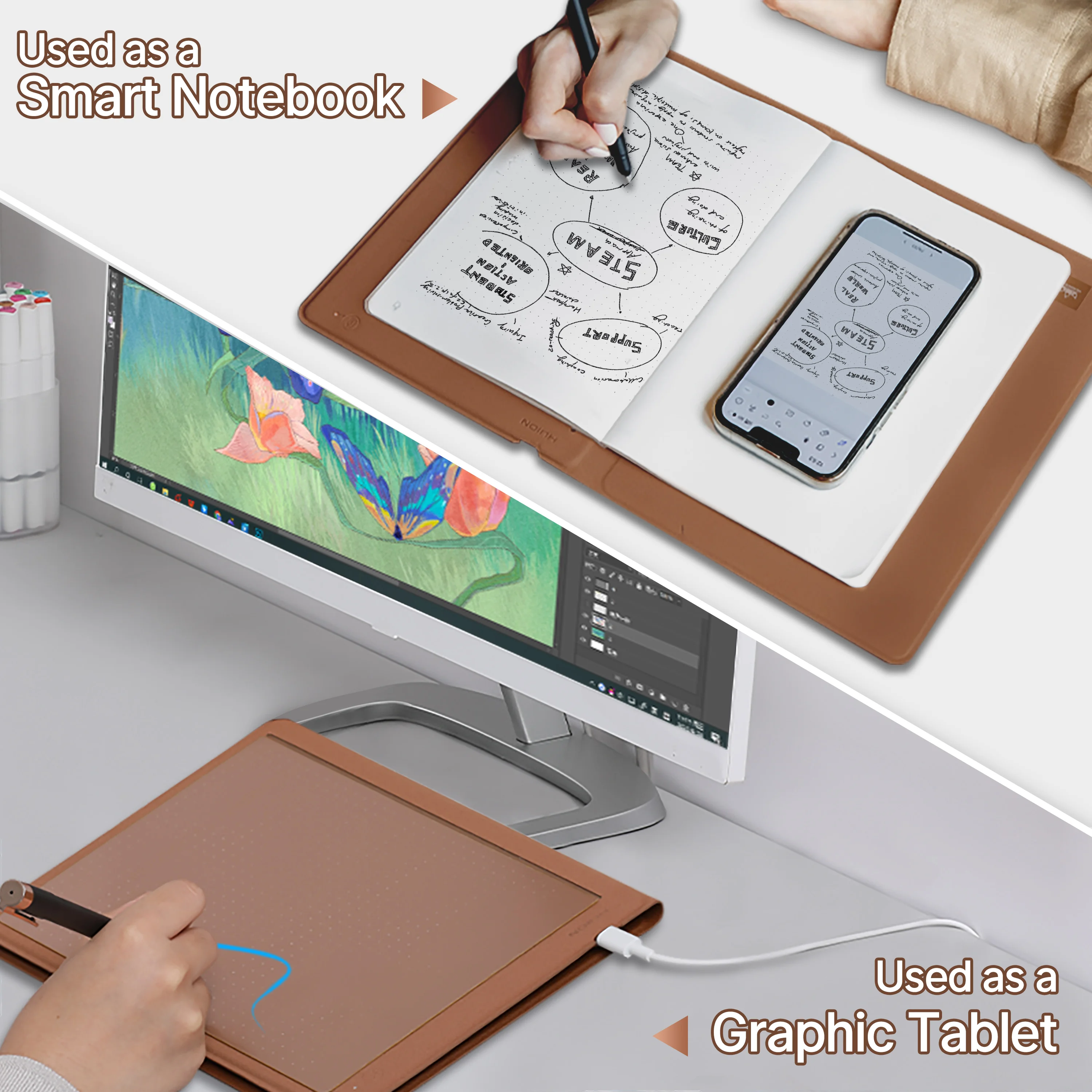 Huion Note X10 Eco-Friendly Smart Notebook Set - Reusable Digital