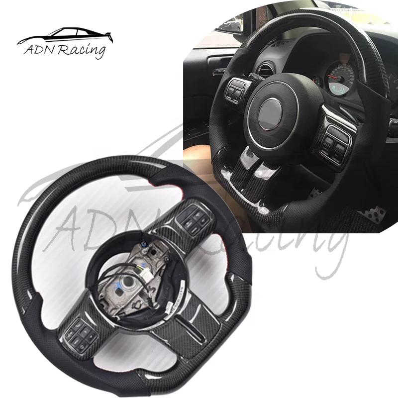 2011-2018 For Jeep Wrangler Jk Black Carbon Fiber Steering Wheel - Buy For Jeep  Wrangler,Wrangler Jk,Carbon Steering Wheel Product on 