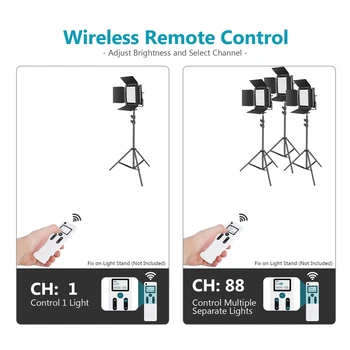 Neewer 2-PackAdvanced660LED Panel Video Light Kit Photography Dimmable2.4GWireless Remote Control for Studio Shooting detail image