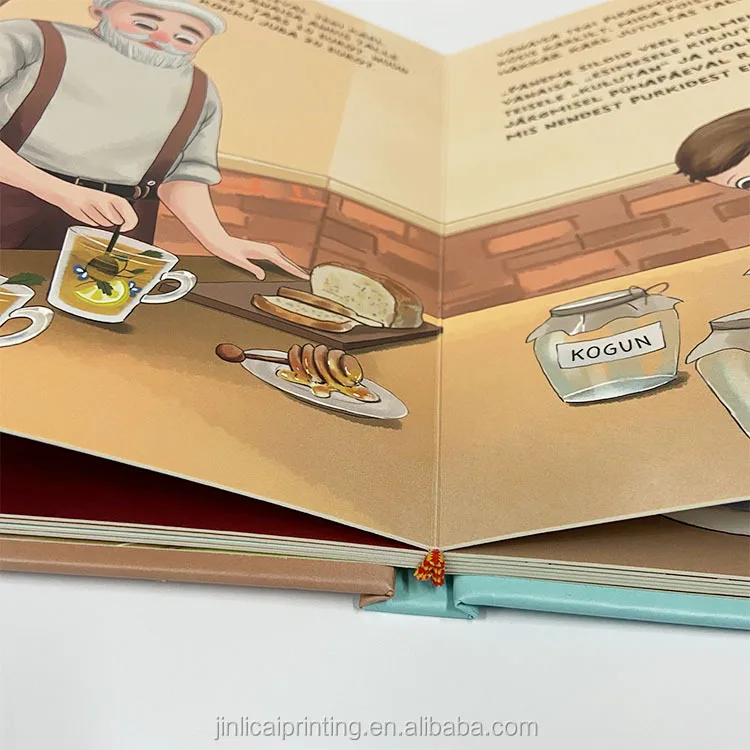 Custom Coloring Hard Cover Book Print Service Libros Baby Child Manga Children Story Hardcover Board Book Printing for Kids