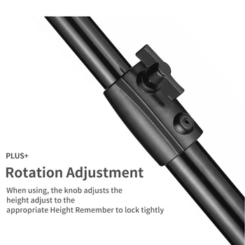 Improved 2.8 Meter / 9 ft Heavy Duty Impact Air Cushioned Video Studio Light Stand,Telescopic Support in the Middle,More Stable detail image