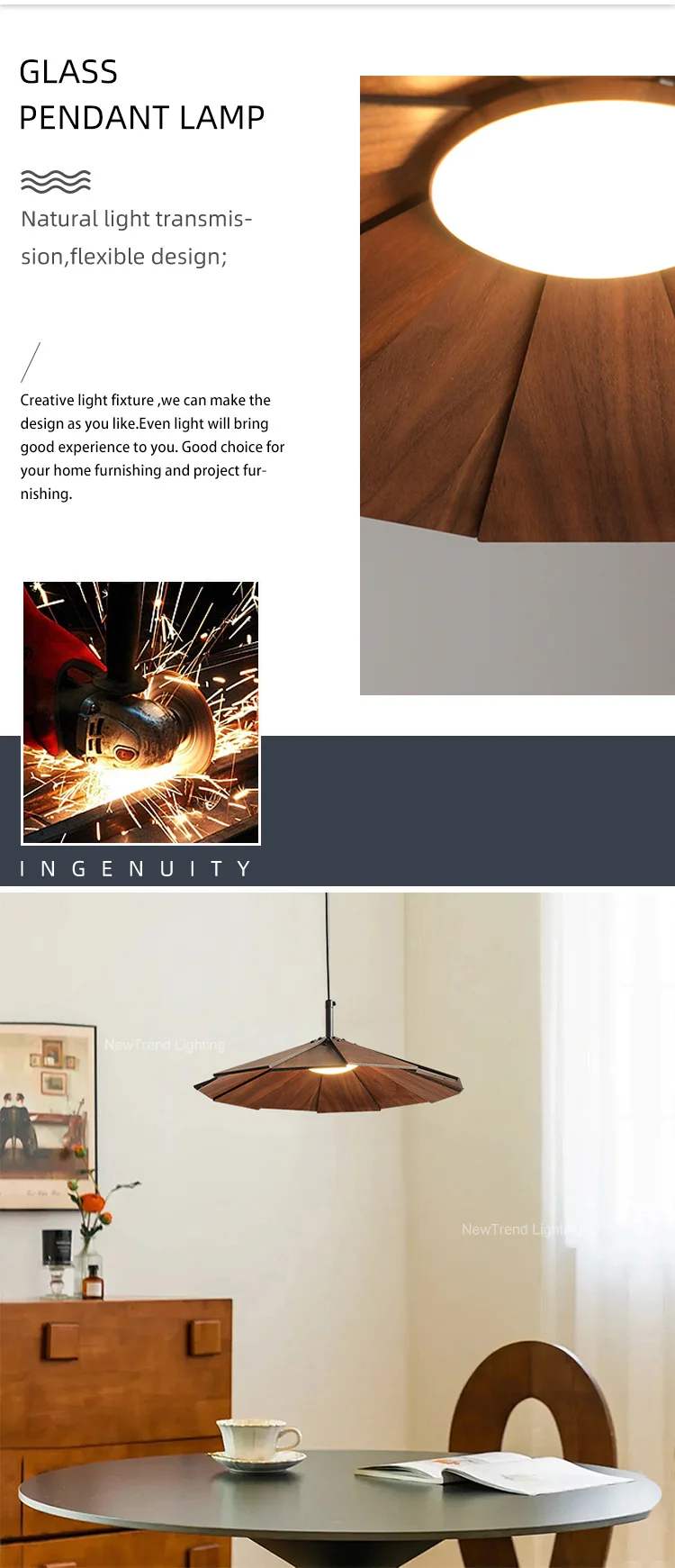 cpl 438 contemporary art glass pendant lamp  stylish ceiling chandelier for living room  master bedroom-1