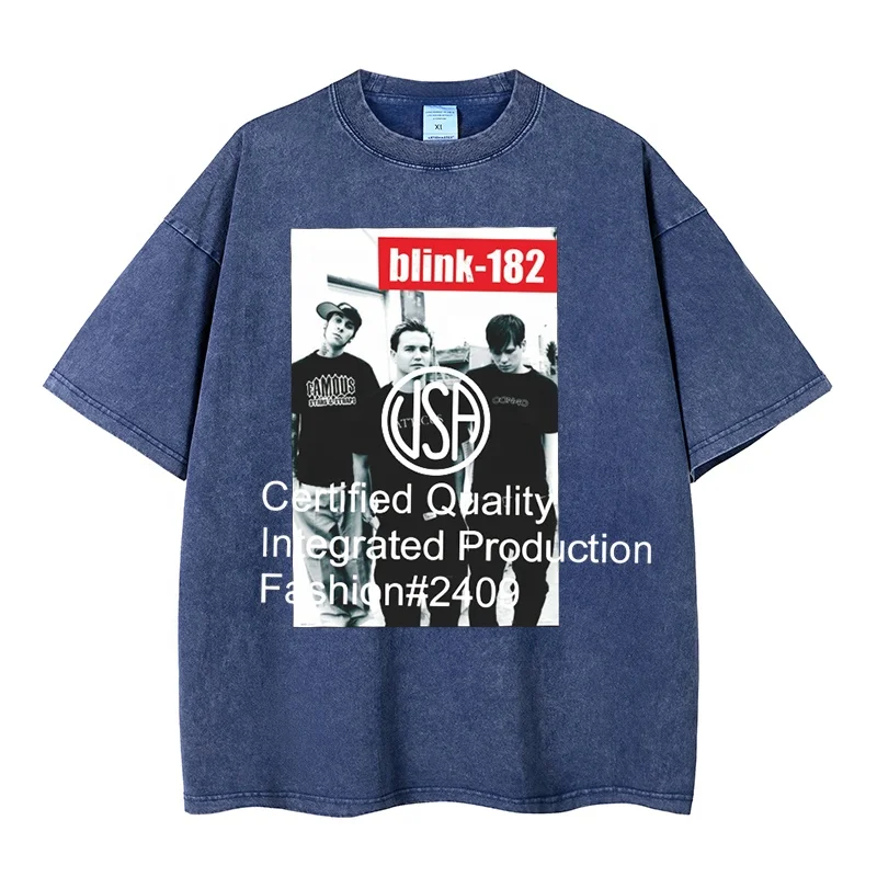 Rightdo 260GSM Heavy Weight Oversized Crew Neck T-Shirts Acid Washed Stone  Washed Drop Shoulder Loose Fit Tshirts