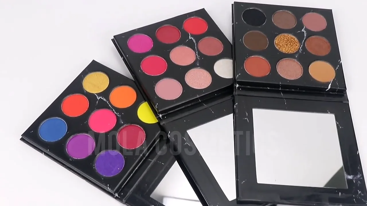 Wholesale 9 Pan Empty Eyeshadow Palette Eye Shadow Palette Custom Logo