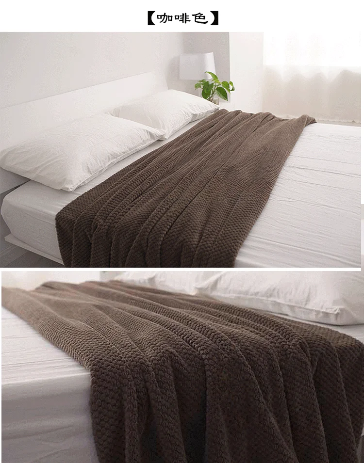 Customized Blanket Soft Plaid Pineapple Flannel Throw Blanket Home