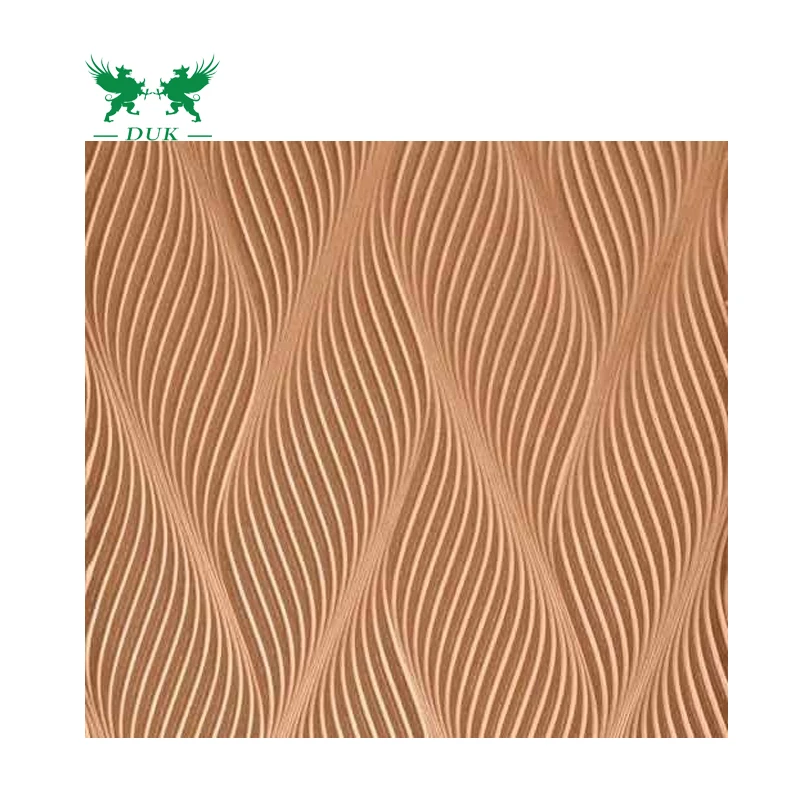 Beautiful Wave Design MDF 3D Led Wall Panel for Interior Decor 3D MDF Wave Board