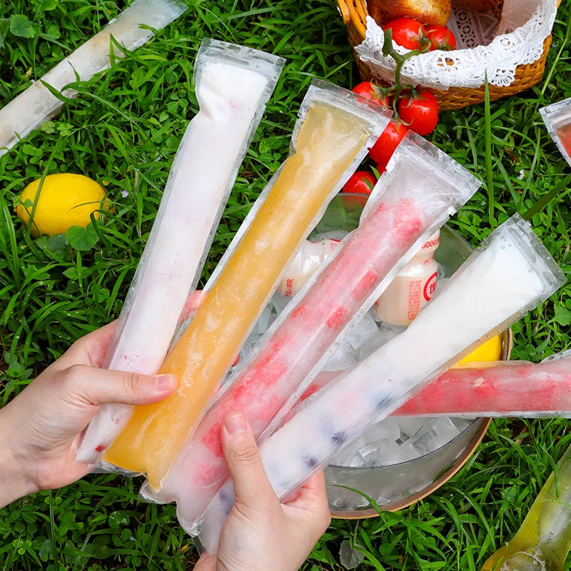 Bolsas Dechabl Para Molde De Paletas De Hielo, 50 ~ 200 Uds., Sin BPA, Tubos Para Congelador, Dulc De Hielo, Pops Con Sellos Con Cremallera Para Niños, Aperitivos Saludabl - AliExprs