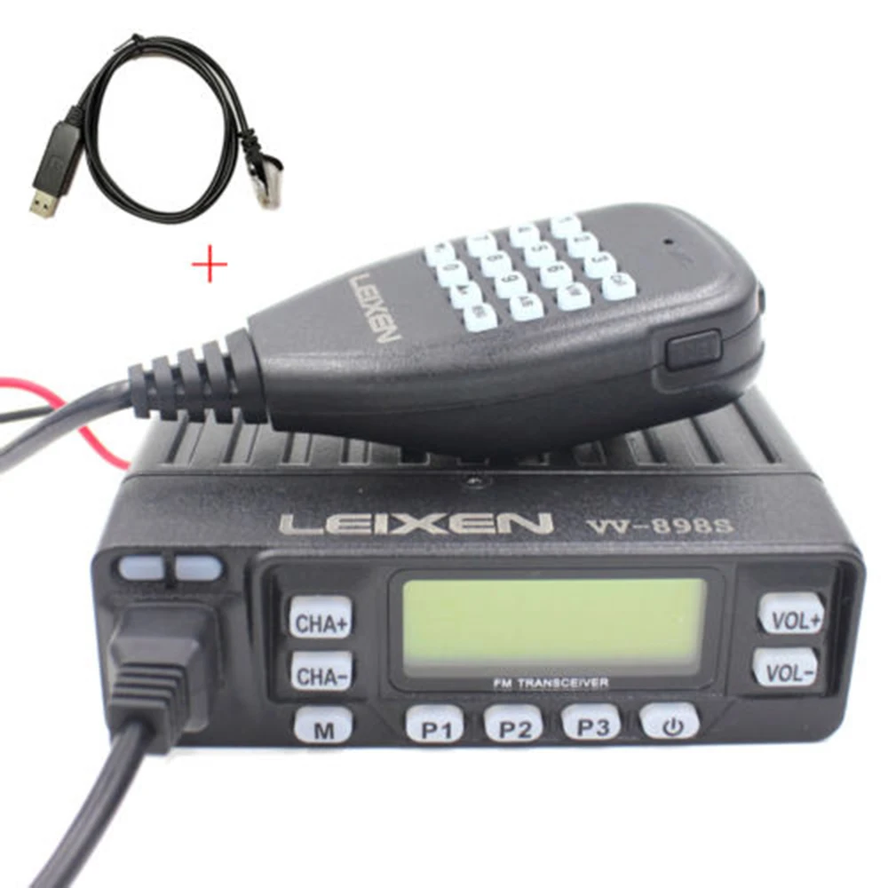 LEIXEN VV-898S Mobile Radio U/V 25W 199CH CTCSS/DCS FM DTMF VOX Scram Scanner Mini Wireless Communaction