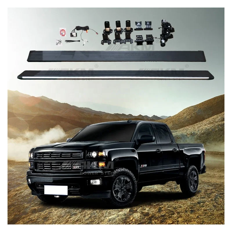 New Style Pickup 4x4 Aluminum Six Bracket Powered Steps for Chevrolet SILVERADO 2500 Side Step Board Auto Parts 2019 - 2023