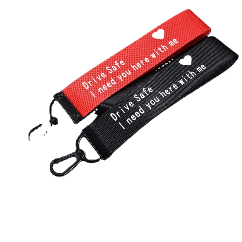 Xinxing Drive Safe Key Chain Ribbon Couples Breloczek Key Ring Boyfriend Gift Custom Keychain Father Key Chain Llavero De Regalo