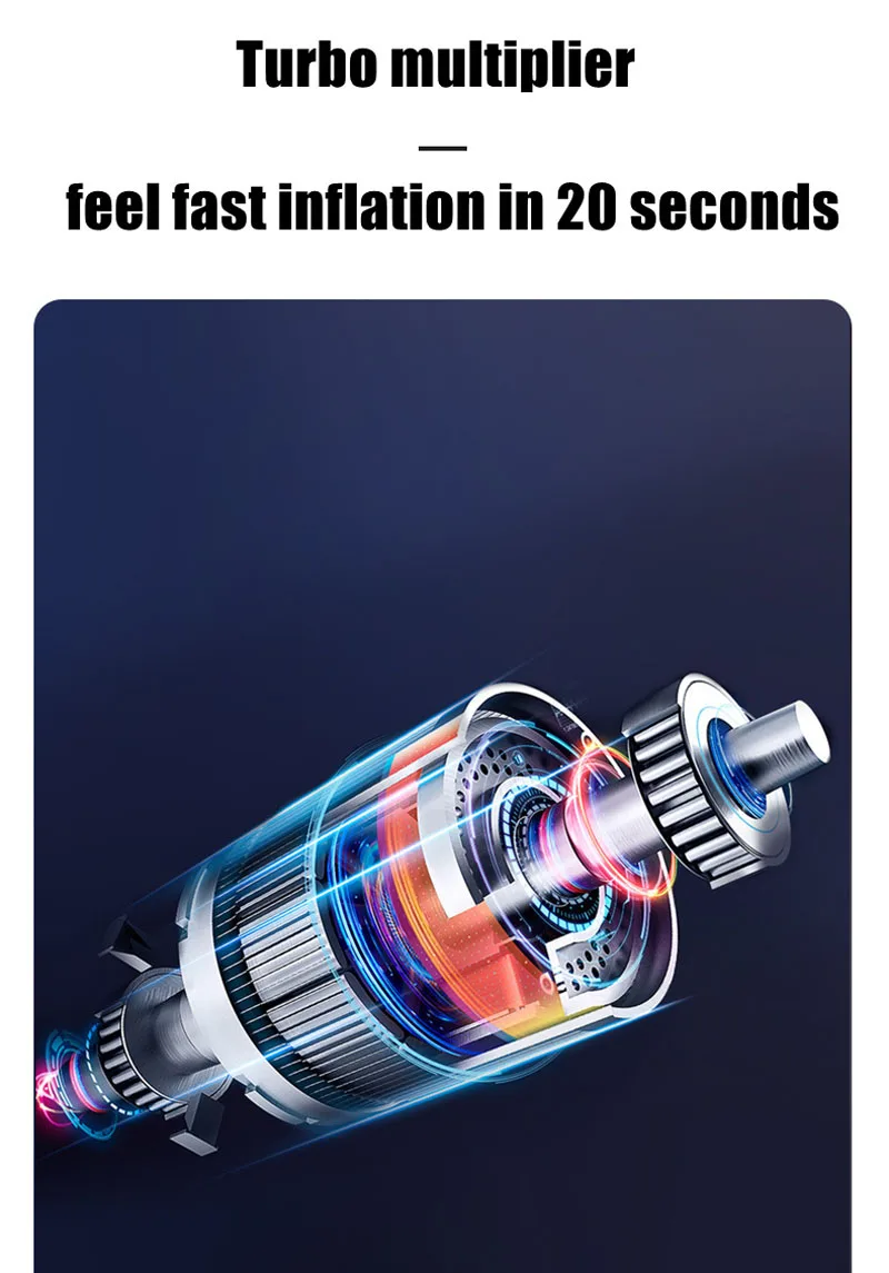 Wired Automatic Rechargeable Digital Cordless Inflator Car Air Pump