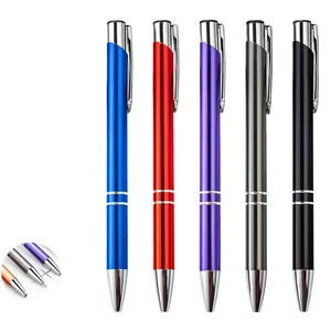 Manufacturer-Supplied Sports Ballpoint Pen with Aluminum Rod Metal Body Custom Logo Printing-for Office and Cultural Education