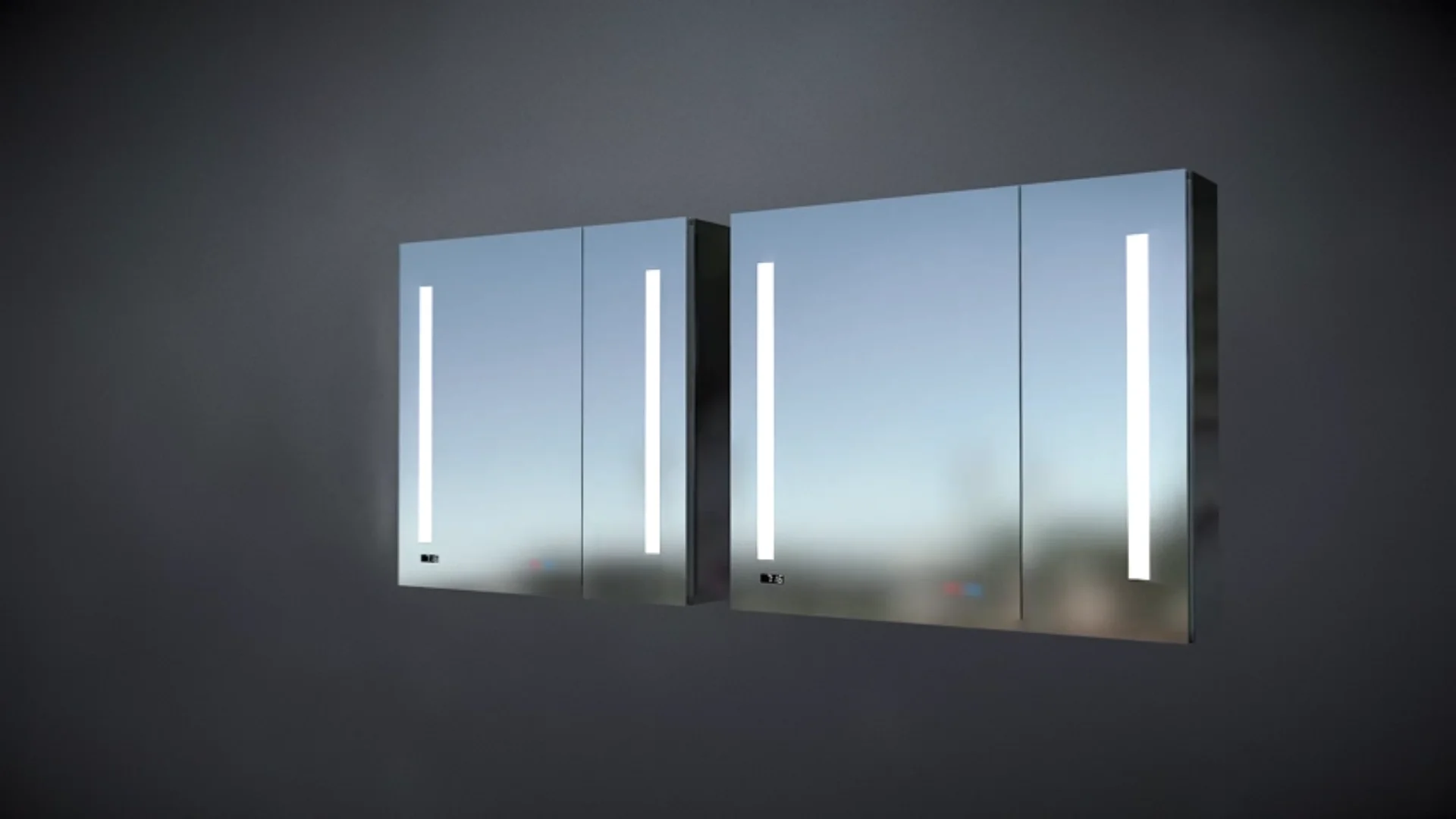 Led Lighted Medicine With Lights And Defogger 3 Color Lighting