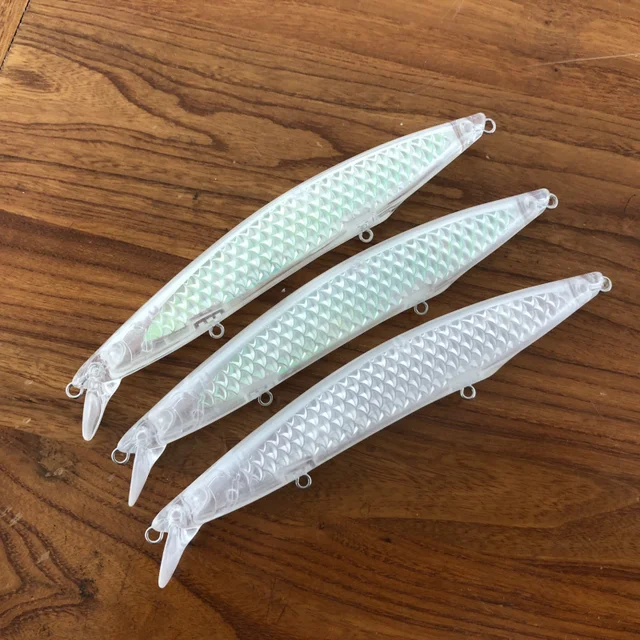 TIDE  Hot selling Unpainted minnow TD-6030  abs hard bait inside foil  plastic blank  minnow  lure fishing in all the waters