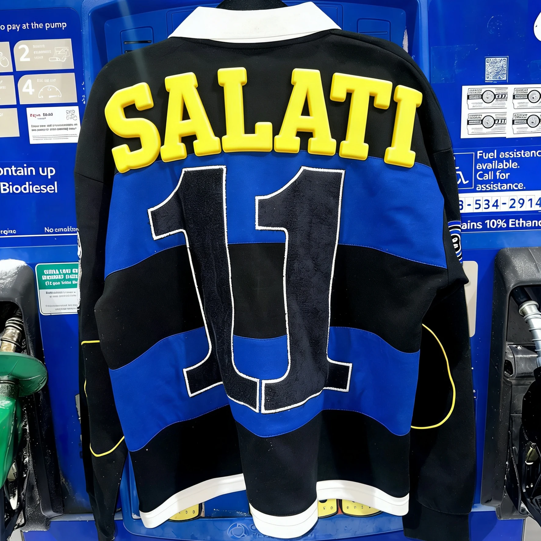 Salati Custom Designer Screen Print 300 Gsm Cotton Oversized Boxy Long Sleeve Stripe Rugby Long Sleeve T-shirts Men Polo Shirt gallery 4