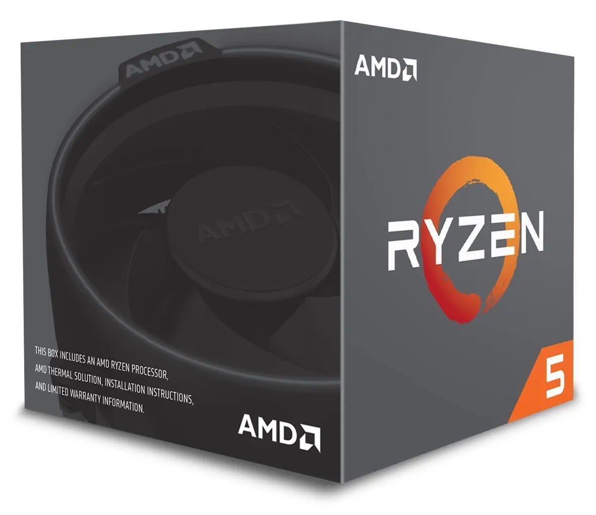 AMD Ryzen 5 2600X 3.6GHz 6-core, 12-thread Socket AM4 CPU processor with Wraith Spire cooler