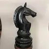Medium black horse-077m tall