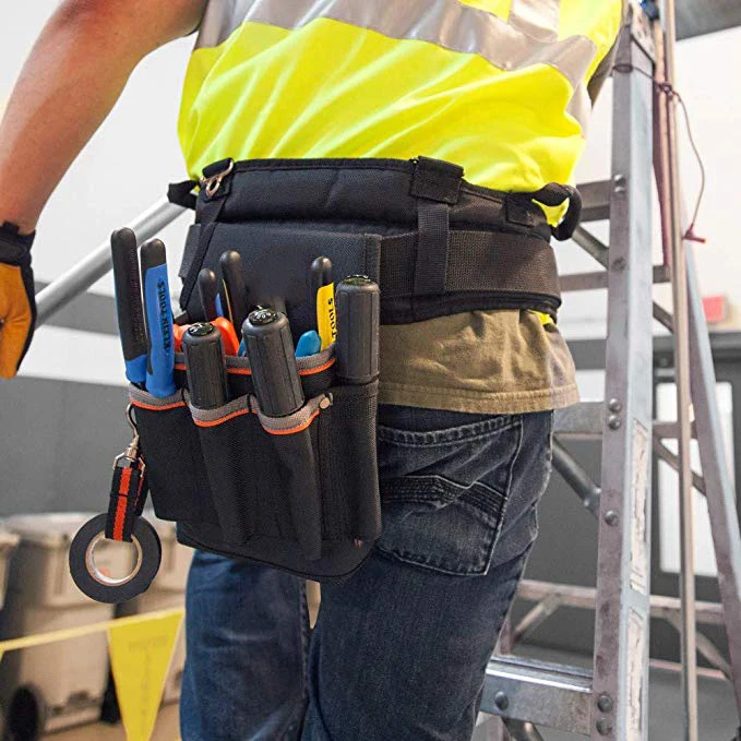 Small Durable Maintenance Electrician Pouch Waist Tool Bag With Belt